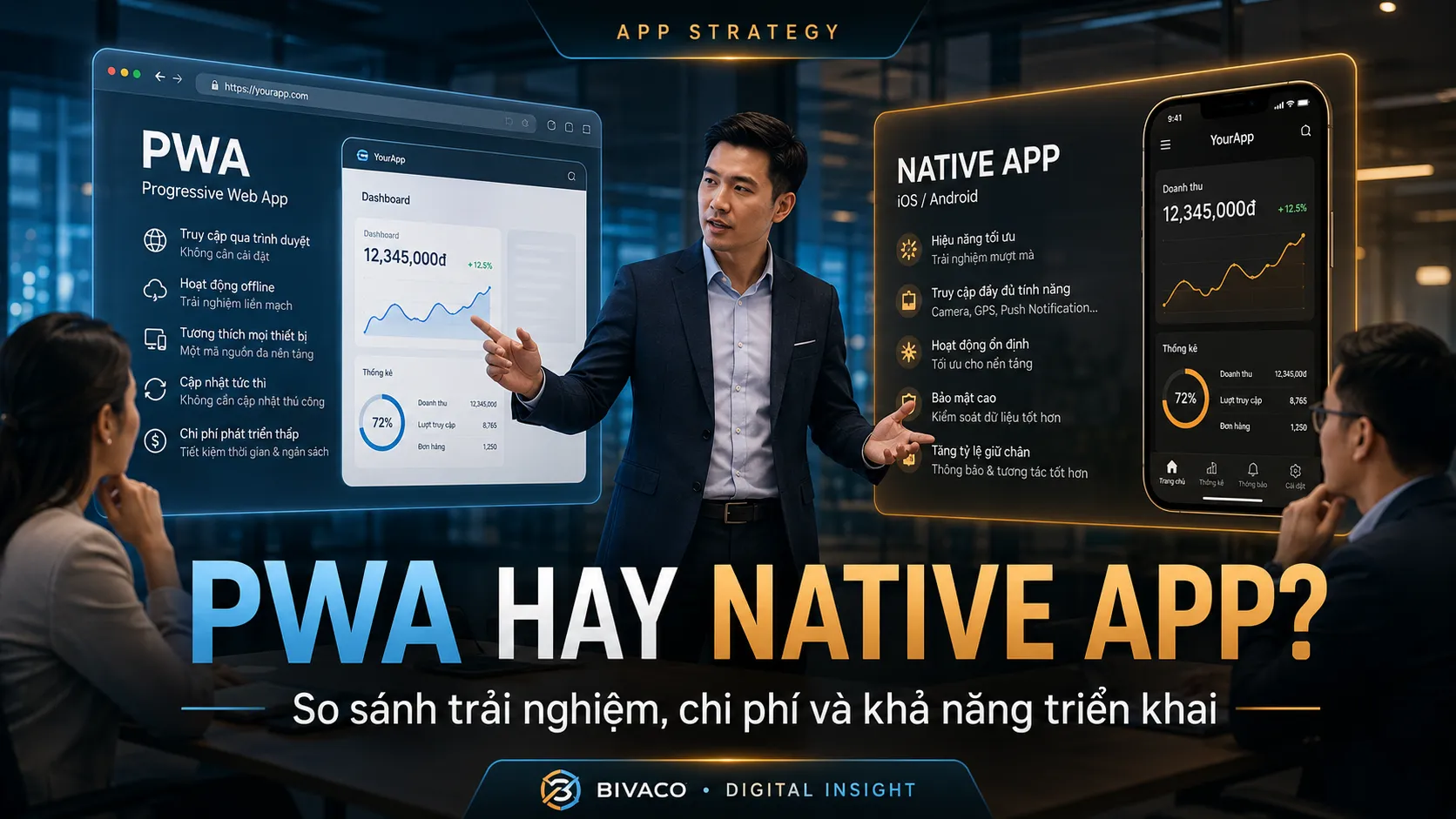 PWA hay Native App? So sánh theo trải nghiệm, chi phí và khả năng thiết bị