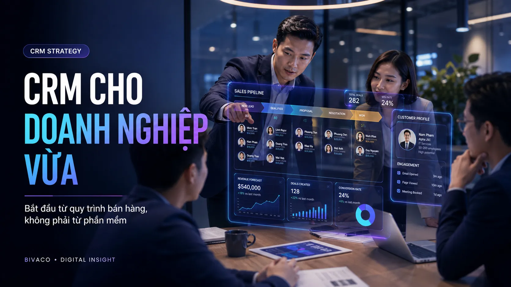 CRM cho doanh nghiệp vừa: Bắt đầu từ quy trình bán hàng, không phải từ danh sách tính năng
